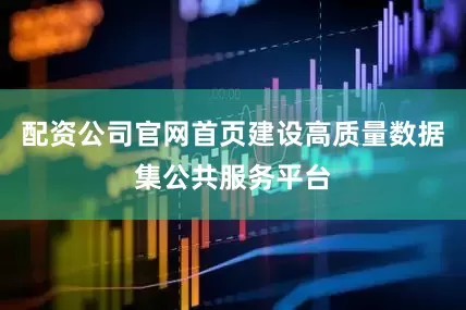 配资公司官网首页建设高质量数据集公共服务平台