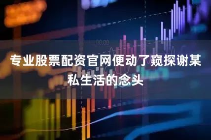 专业股票配资官网便动了窥探谢某私生活的念头